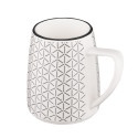 Чашка ARDESTO Lamberto, 360мл, порцеляна, біло-сірий