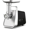 М'ясорубка Moulinex, 1600Вт, 1.9кг/хв, 3 решітки, насадка для ковбас, томатів, 3 терки, пластик/мет, чорно-срібний