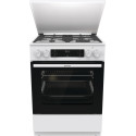 Плита Gorenje комбінована, 71л, 60x60см, дисплей, чавун,з кришкою, програматор IconLed, білий