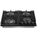 Варильна поверхня Gorenje газова на склі, 60см, чавун, чорний