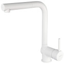 Змішувач для кухні Deante Aster, довж.виливу - 209мм, поворотний, витяжний, 1важіль, білий