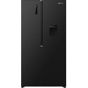 Холодильник SBS Gorenje, 179х62х92см, 2 двері, 344(197)л, А+, NF+, Інв., Зона св-ті, диспенсер, генератор льоду, Зовн. Диспл, чорний