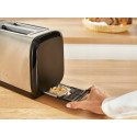 Тостер Tefal Subito 1100Вт, розморожування, щипці, нерж. сталь, чорний