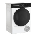 Сушильна машина Whirlpool тепловий насос, 8кг, A++, 54,5см, дисплей, люк чорний, білий