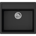 Мийка кухонна Hansgrohe S52, граніт, прямокутник, без крила, 550х490х190мм, чаша - 1, врізна, S520-F510, чорний графіт
