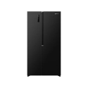 Холодильник SBS Gorenje, 179х62х92см, 2 двері, 345(186)л, А+, NF+, Інв., Зона св-ті, Зовн. Диспл, чорний