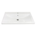 Раковина, умивальник Adamant CERS, штучний камінь, прямокут., з отвором для змішувача, з отвором для переливу, 895x450x158мм, накладний, білий