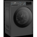 Пральна машина Beko фронтальна, 8кг, 1400, A, 50см, дисплей, пар, інвертор, темно-сірий