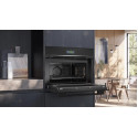 Духова шафа Siemens електрична компактна, 45л, A, дисплей, конвекція, ф-ція мікрохвиль, чорний