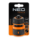 Конектор для шланга Neo Tools 1/2", з аквастопом, двокомпонентний