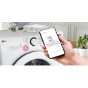 Пральна машина LG фронтальна, 10кг, 1400, A, 57см, дисплей, пара, інвертор, білий