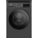 Пральна машина Beko фронтальна, 8кг, 1400, A, 50см, дисплей, пар, інвертор, темно-сірий