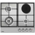 Варильна поверхня Hansa комбінована (3 газ + 1 електро), 60см, нержавіюча сталь