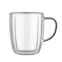 Набір чашок з ручками і подвійними стінками ARDESTO 450мл, 2шт, боросилікатне скло, прозорий