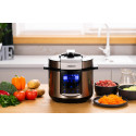 Мультиварка-скороварка ARDESTO, 900Вт, чаша-5л, електронне керув., книга рецептів, метал/пластик, сірий