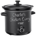 Повільноварка Russell Hobbs ChalkBoard, 200Вт, чаша-3.5л, механічне керув., нерж. сталь, чорний