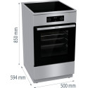 Плита Gorenje комбінована, 71л, 60x60см, дисплей, чавун,з кришкою, програматор IconLed, білий