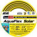 Шланг садовий 2Е AquaFlex Solar 1/2" 20м 4 шари 13бар -10+60°C зрошувач конектор адаптер 2в1