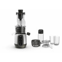 Соковитискач Tefal Ultra Juice шнековий 200Вт, чаша-6л, жмих-0.8л, пластик, сріблясто-чорний