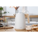 Електрочайник ARDESTO Wood Modern, 1.7л, метал, мат, Strix, білий