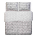 КПБ 2,0сп ARDESTO Gloria, підковдра 200х220см, простирадло 230х240см, наволочки (2) 50х70см, 100% бавовна, сатин, геометрія, сірий