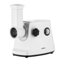 М'ясорубка ARDESTO, 1600Вт, 1.6кг/хв, 3 решітки, насадка для ковбас, кеббе, 3 терки, пластик, біло-сріблястий