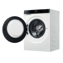 Пральна машина Haier фронтальна, 10кг, 1400, A, 52см, дисплей, пара, інвертор, люк чорний, білий
