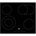 Варильна поверхня Beko електрична, 60см, розширена зона, чорний