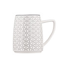 Чашка ARDESTO Lamberto, 360мл, порцеляна, біло-сірий