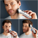 Тример Rowenta Trim&Style, для бороди, носа, вусів і голови, мережа+акум., насадок-7, сталь, білий