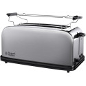 Тостер Russell Hobbs Oxford 1600Вт, довгі слоти на 4 тости, метал, сріблястий