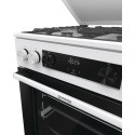 Плита Gorenje комбінована, 71л, 60x60см, дисплей, чавун,з кришкою, програматор IconLed, білий