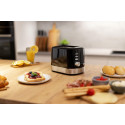 Тостер Gorenje 850Вт, підігрів, розморожування, пластик, чорний