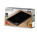 Плитка настільна Sencor індукційна, комф. - 2, 1.3+1.8кВт, управл - сенсор-мех., чорний