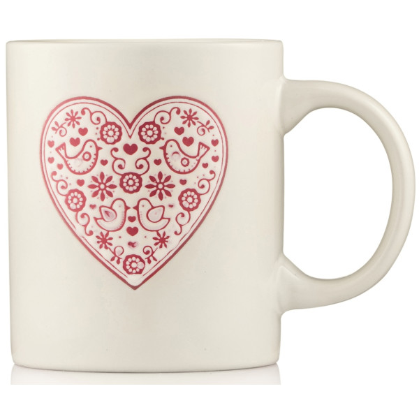 Чашка ARDESTO Heart, 320мл, кераміка, білий