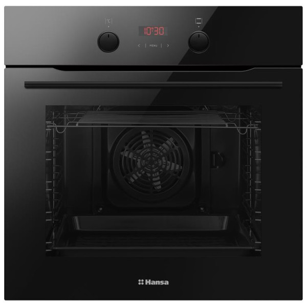 Духовка электр. Hansa, 60см, 65л, A, гриль, емаль легкого очищення, диспл., чорний