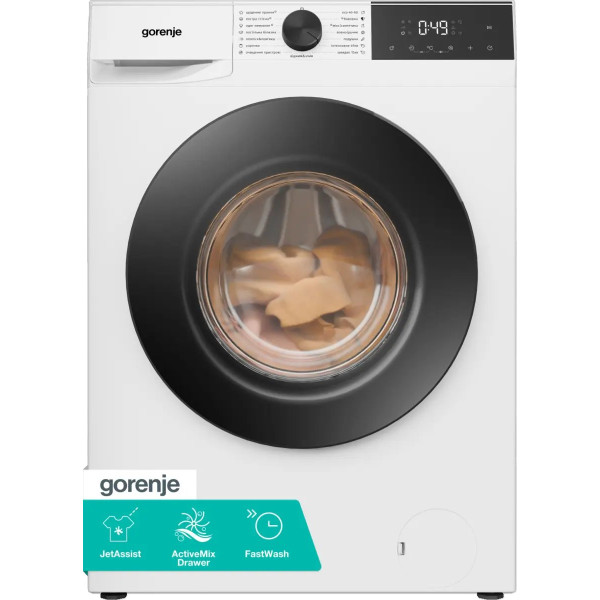 Пральна машина Gorenje фронтальна, 7кг, 1200, A+, 43.5см, дисплей, пар, інвертор, білий