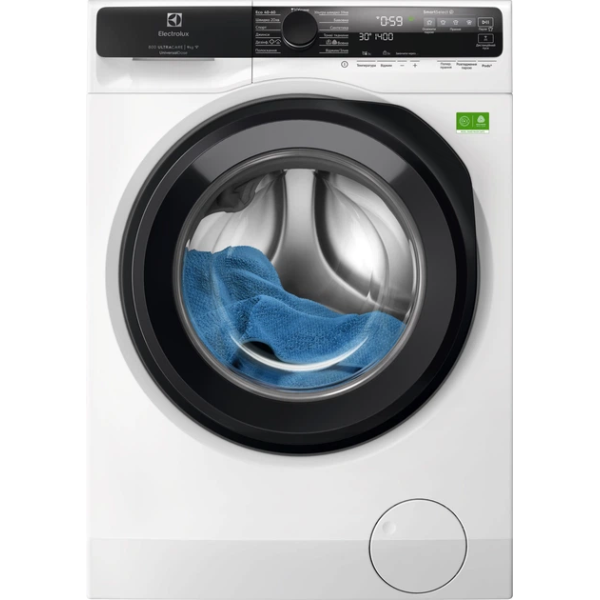 Пральна машина Electrolux фронтальна, 9кг, 1400, A, 60см, дисплей, пара, інвертор, universaldose, білий