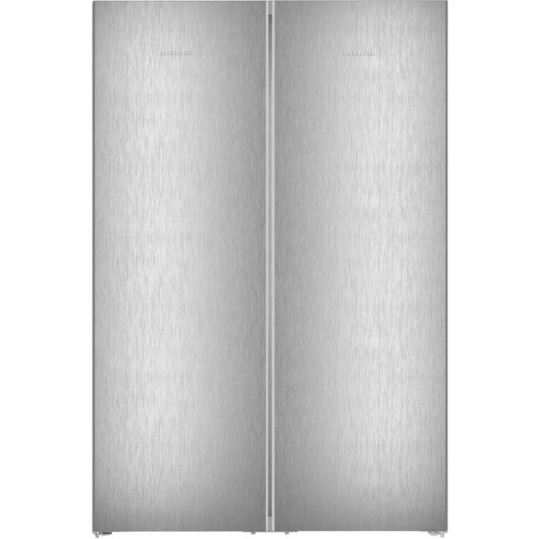 Холодильник Liebherr SBS, 185.5x119.4х67.5, холод.відд.-398л, мороз.відд.-271л, 2дв., F, NF, диспл внутр., сірий