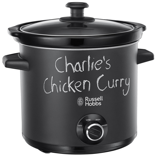 Повільноварка Russell Hobbs ChalkBoard, 200Вт, чаша-3.5л, механічне керув., нерж. сталь, чорний