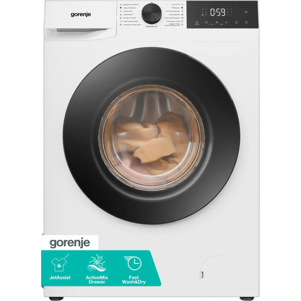 Прально-сушильна машина Gorenje фронтальна, 9(6)кг, 1400, A+, 47см, дисплей, інвертор, білий
