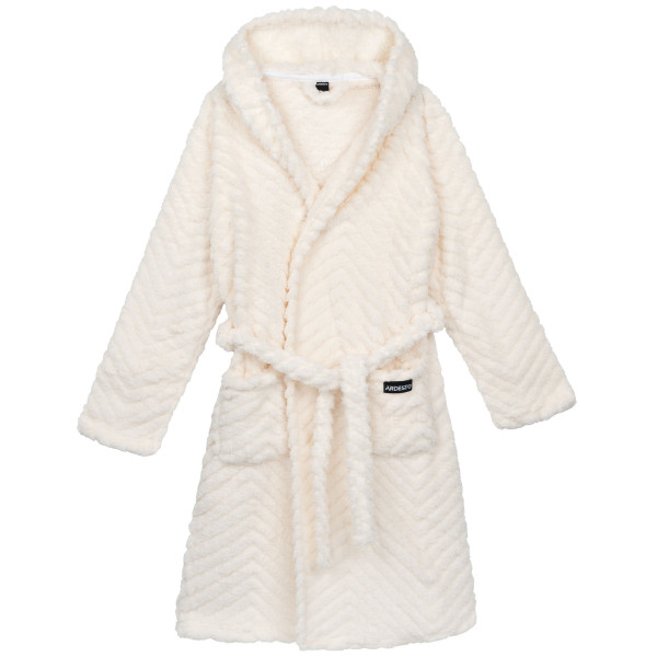 Халат жіночий ARDESTO Zigzag, розмір L/XL, 100% поліестер, білий