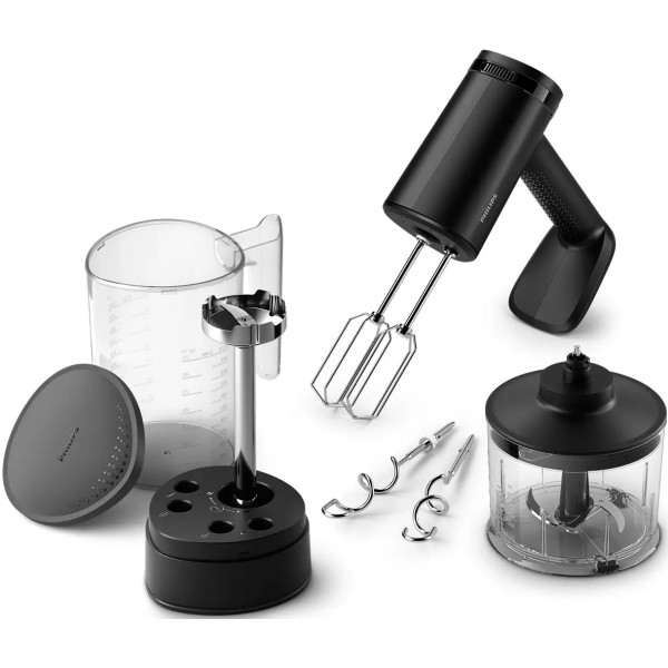 Міксер Philips ручний 5000 series 500Вт, насадки-4, блендер, подрібнювач, турборежим, чорний
