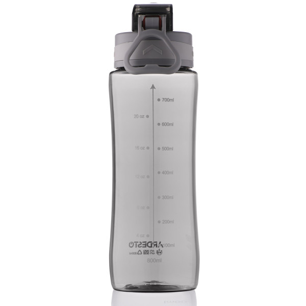 Пляшка для води ARDESTO Purity, 800мл, пластик, сірий