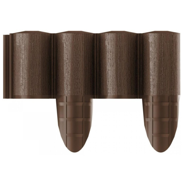 Газонна огорожа Cellfast 4 ECO, 10 секцій по 24см, 2.4м, коричневий