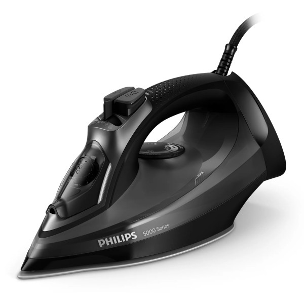 Праска Philips 5000 Series, 2600Вт, 320мл, паровий удар -200гр, постійна пара - 45гр, керам. підошва, чорний