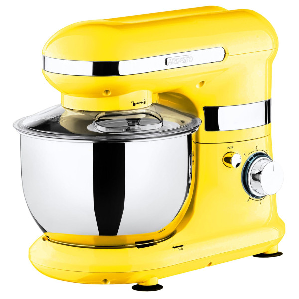 Міксер ARDESTO планетарний 800Вт, насадки-3, чаша-нерж., метал, 4л, Pulse-режим, жовтий