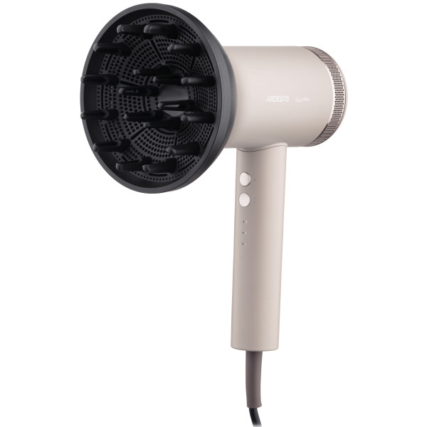 Фен ARDESTO Pearl Cream HD-Y702PERL, 1500-1800Вт, 3 швидкості, 3 темп.режими, магнітні насадки,бежевий