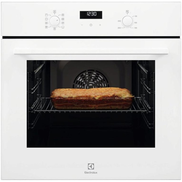 Духова шафа Electrolux електрична, 65л, A, дисплей, конвекція, телескопічні напрямні, білий