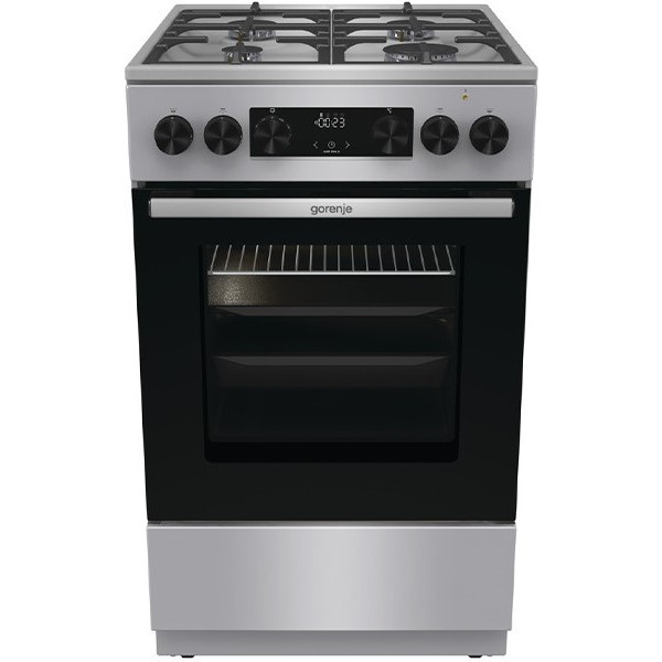 Плита Gorenje комбінована, 70л, 50x60см, дисплей, чавун, нерж